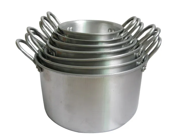 Прямая поставка с фабрики, коммерческие 7 шт. алюминиевые Сатиновые готовые кастрюли, набор кухонной посуды на кухне