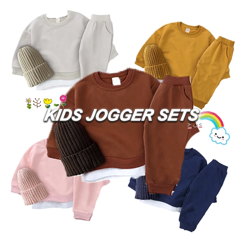 Изготовленный на заказ логотип для маленьких девочек; Осенняя детская одежда с круглым вырезом толстовка брюки девочек детские толстовки капюшоном подкладке; Детская куртка подкладке из хлопка; Комплект 2 предметов