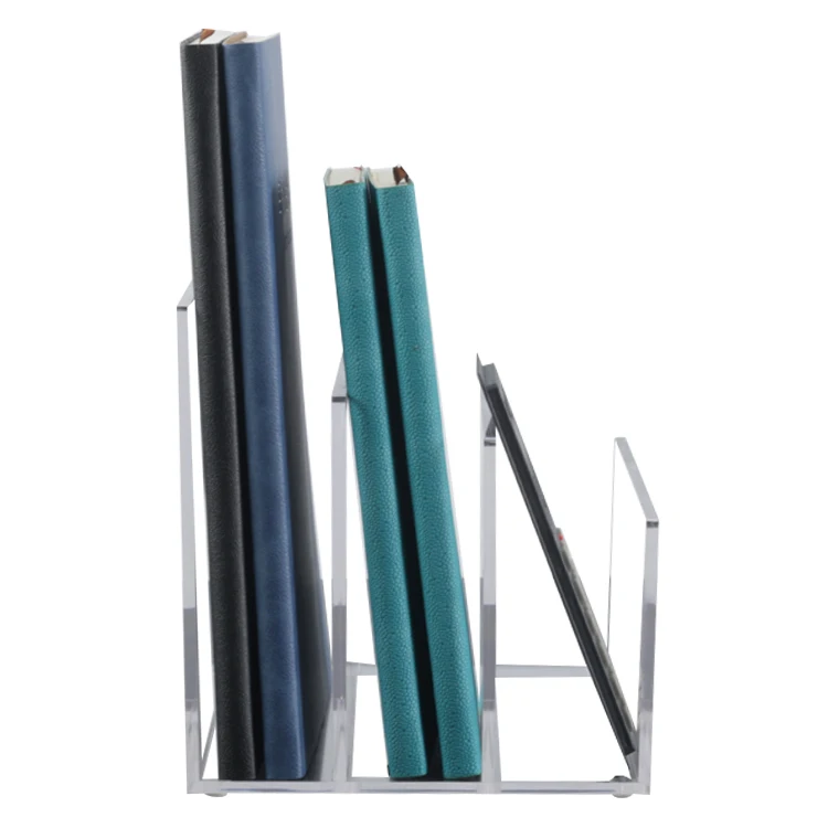 Индивидуальные студенческие Нескользящие акриловые прозрачные книжные подставки для книг, акриловые вертикальные подставки для файлов