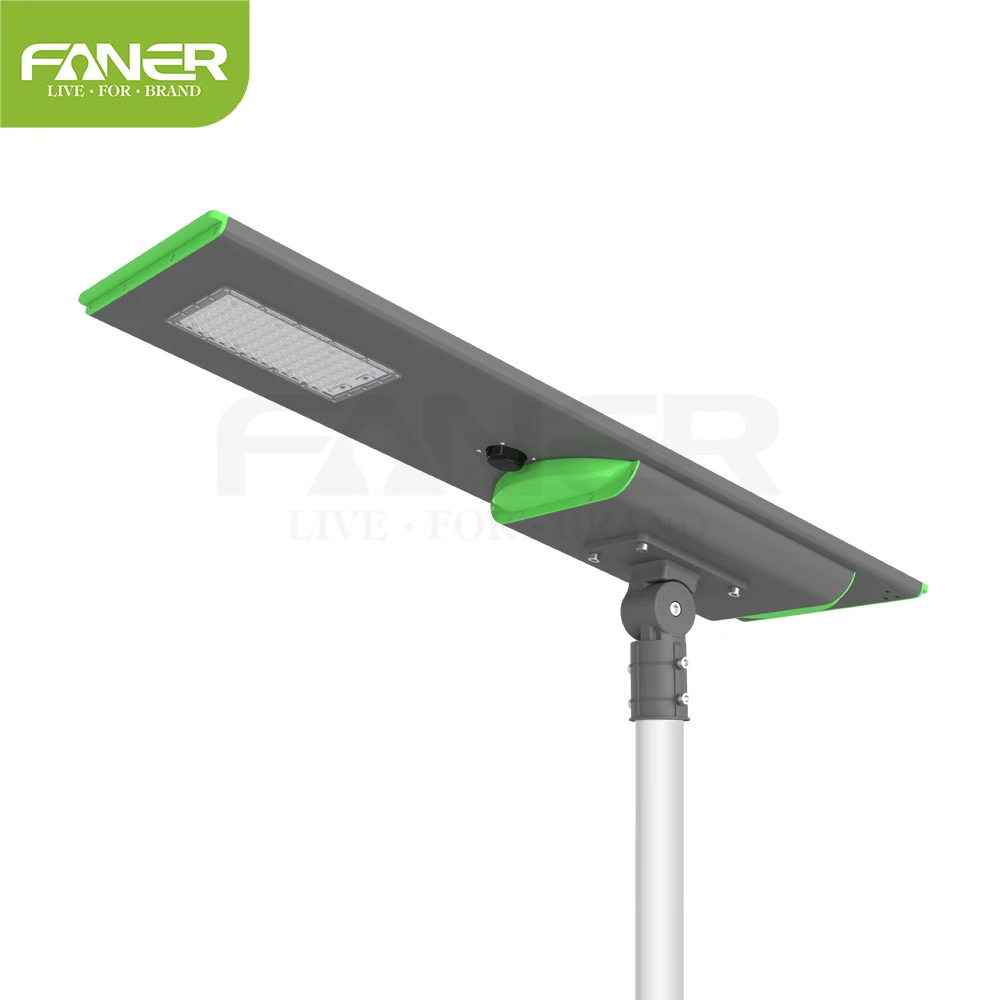 Faner led street light with monocrystalline solar panel and battery 30 40 60 80 watt ip65 smart solar street lights in india