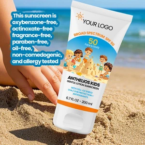 Moisturizing Gentle Baby Sunscreen SPF50 Organic Herbal Cream Formula Hypoallergenic Tear-Free Hyaluronic Acid Sensitive