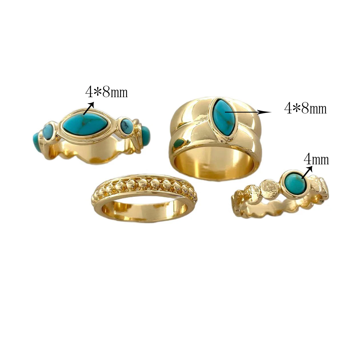 Fashion Jewelry Rings Cheap Wedding Engagement New Trendy Ring Set ...