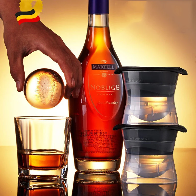 Форма для ледяных шариков креативная круглая силиконовая форма пресс-форма виски с крышкой