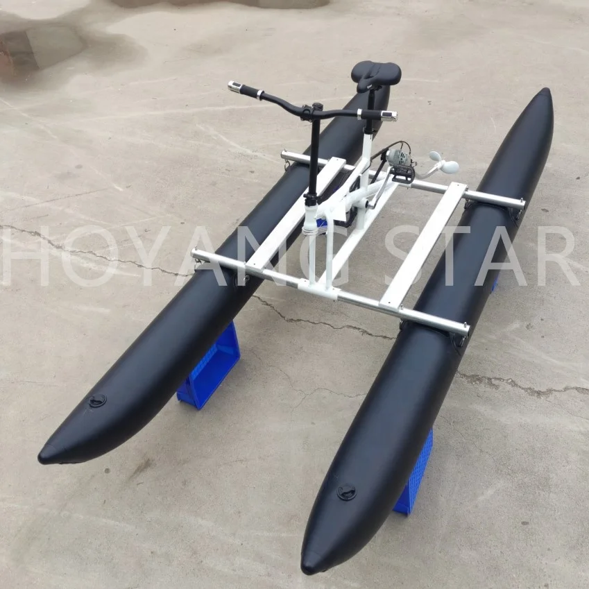 2025 New Models  Inflatable Pontoon Water Bikes Pedal Boat  on Sale Easy to Disassemble and Install