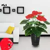 18 red palm leaves-with grass included as gift