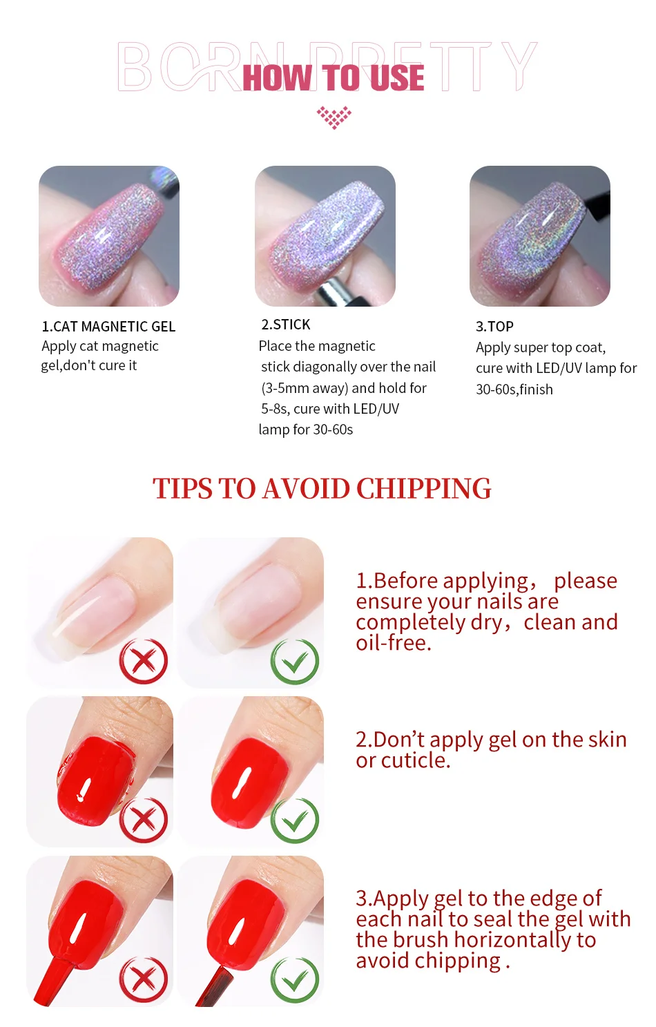 Born Pretty 10ml Newest Water Light Cat Eye Nail Polish Gel Nails