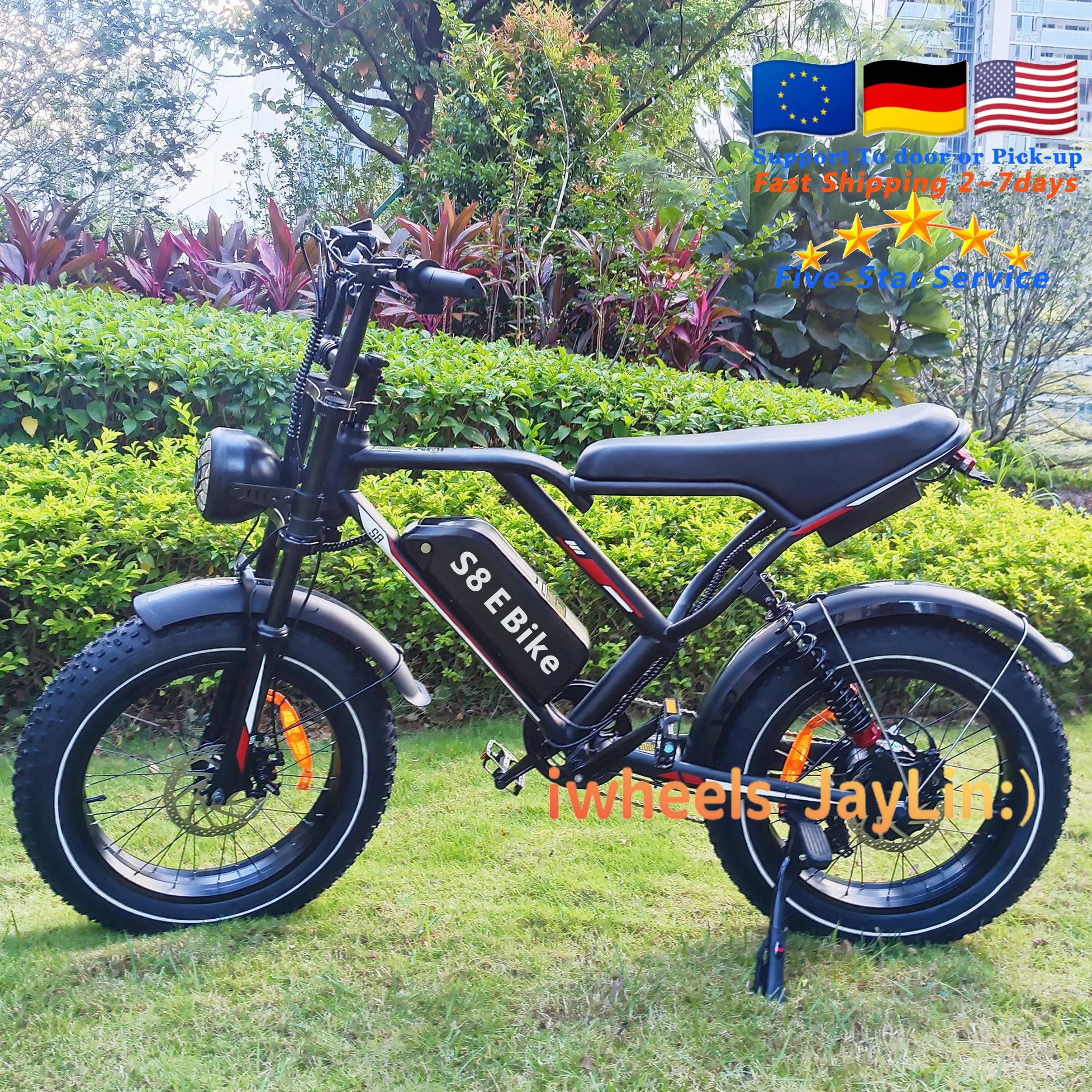 EU NL ストック 48V 電動ファットバイク S8 Fatbike 250W 20インチ