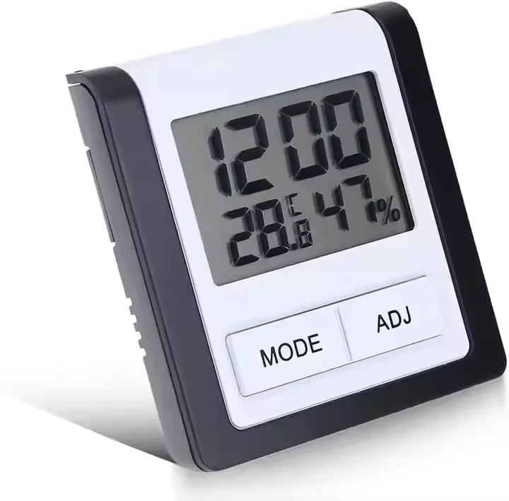 XHF 5602 square Electronic Digital Thermometer Indoor Outdoor Household Hygrometer Thermometer TIME Temperature and Humidity
