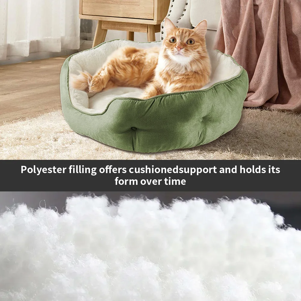 Custom made non slip fluffy color round pet cat sleeping luxury dog bed for small dogs manufacture