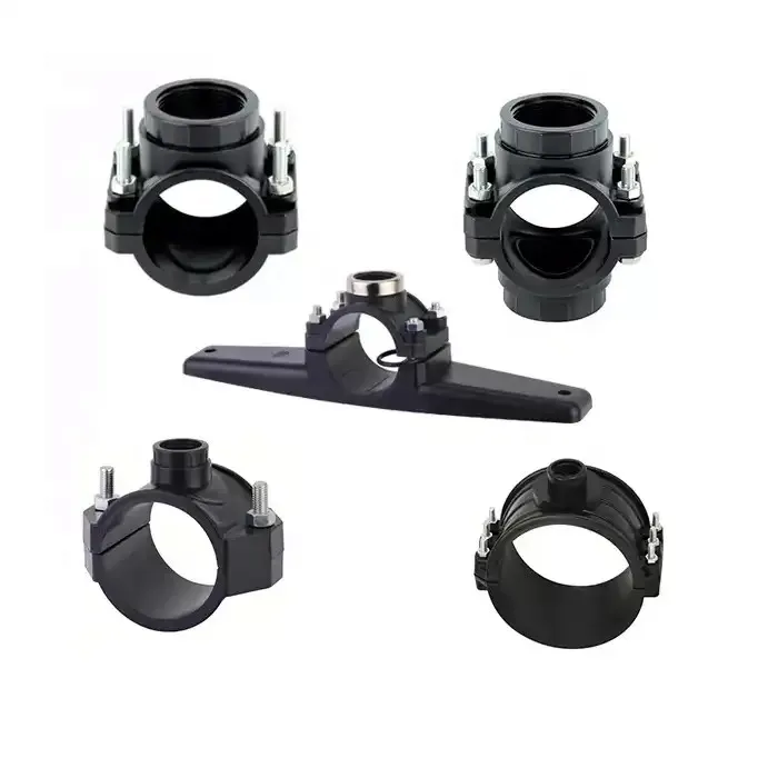 Factory Supply PN16 PN10 PP Compression Fitting Saddle Clamps for Drip Irrigation System
