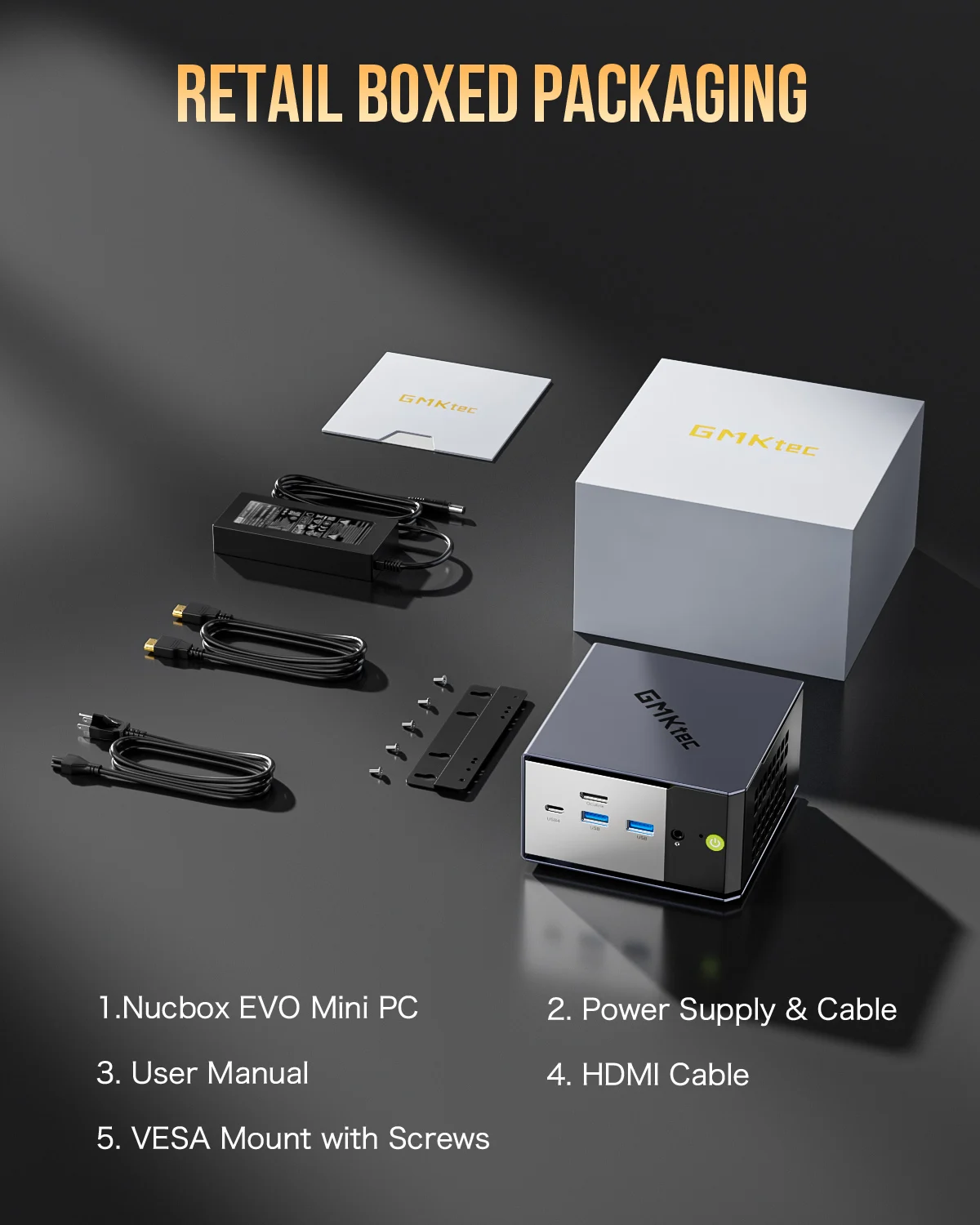 GMKtec EVO-X1 AMD R AI 9 HX370 Mini PC - 12-Core Gaming Computer