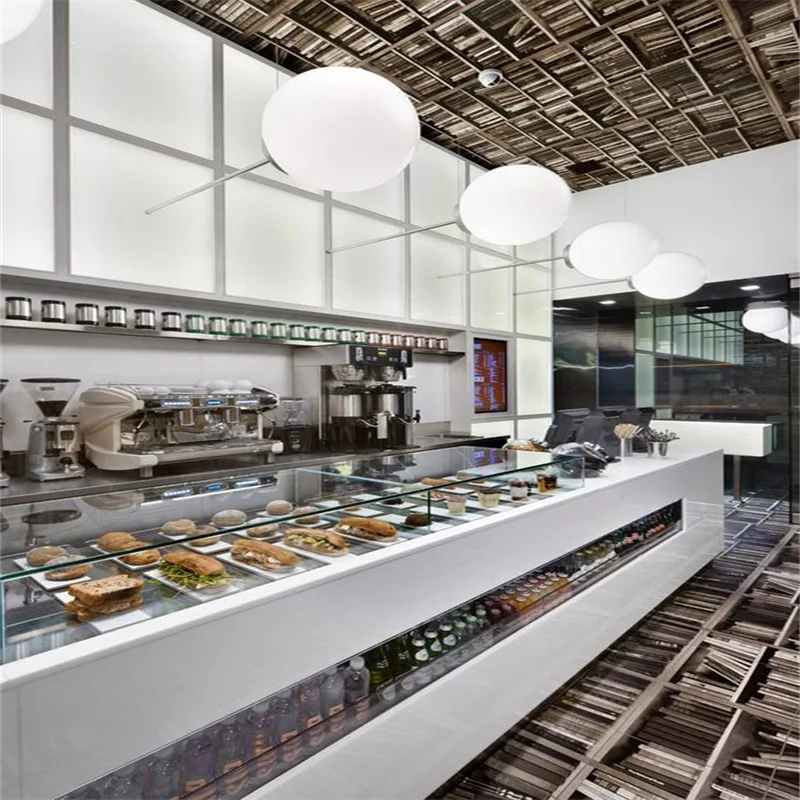 Small Bakery Retail Store Display Design Acrylic Bakery Box Wooden Showcase Display Shop Fittings