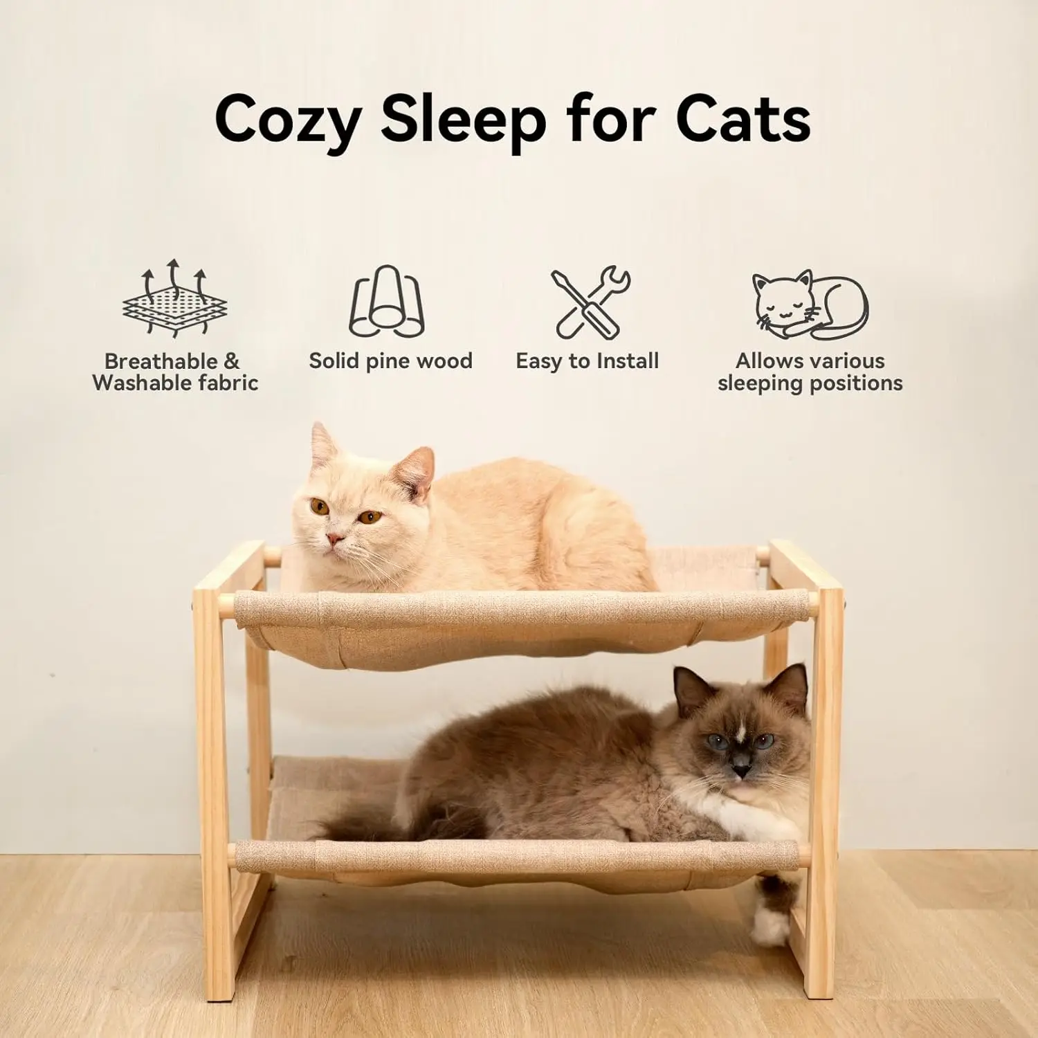 Cat Bed Cama Para Gatos Easy Cozy Cat Dome Bed: Plush Comfortable