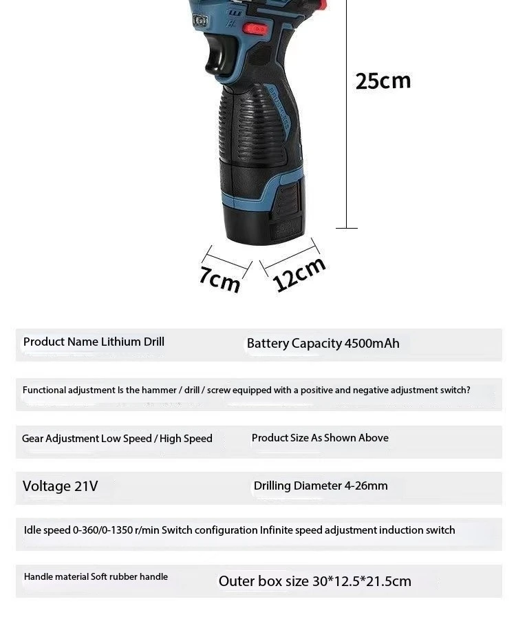 TEBAK Industrial Grade Cordless Impact Wrench Set Hot Selling Battery Lithium Tools Power Wrenches Torque Convenient Tool Box