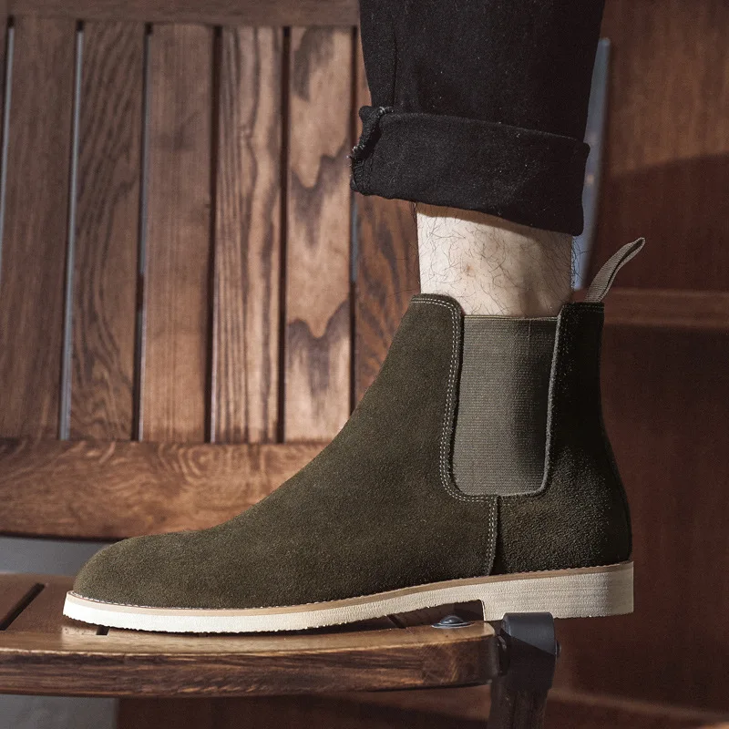 Wholesale Luxury Homme High Top Custom Genuine Leather Boots