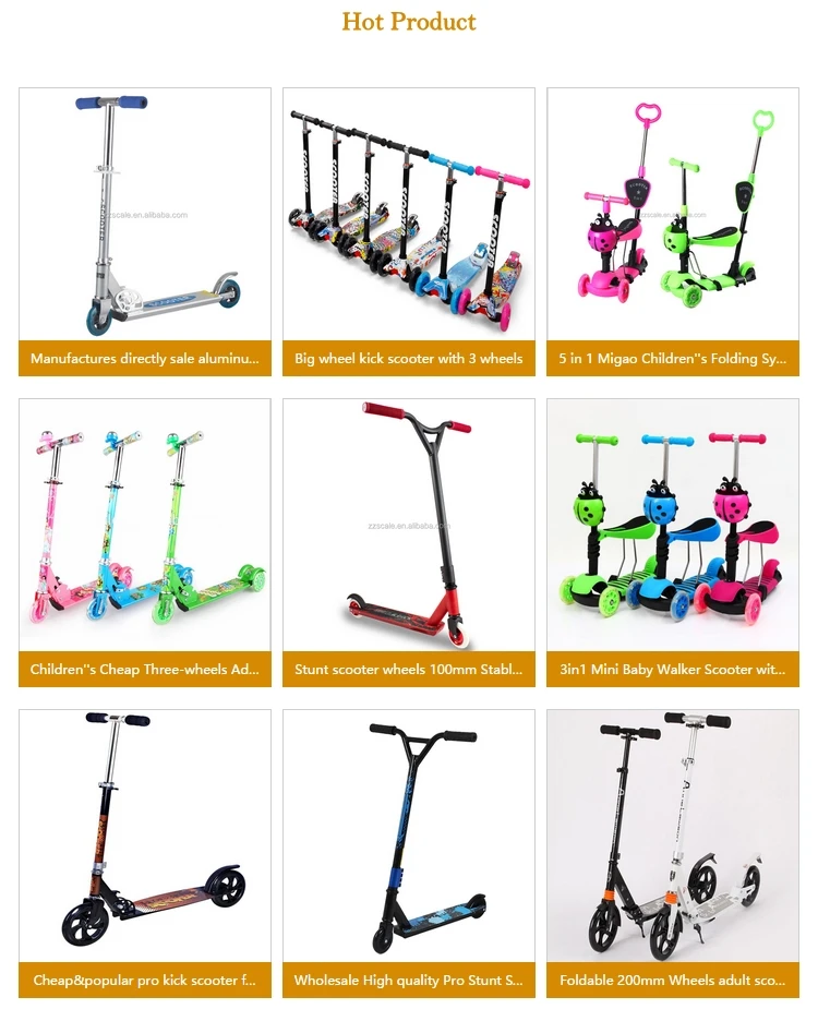 Children Adjustable Height Kick Scooter with 3 PU Lights Wheels ...