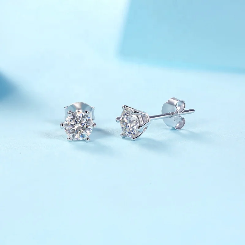 HMOIS earring manufacturer crystal earrings silver S925 0.5ct moissanite diamond earings for 2021 women