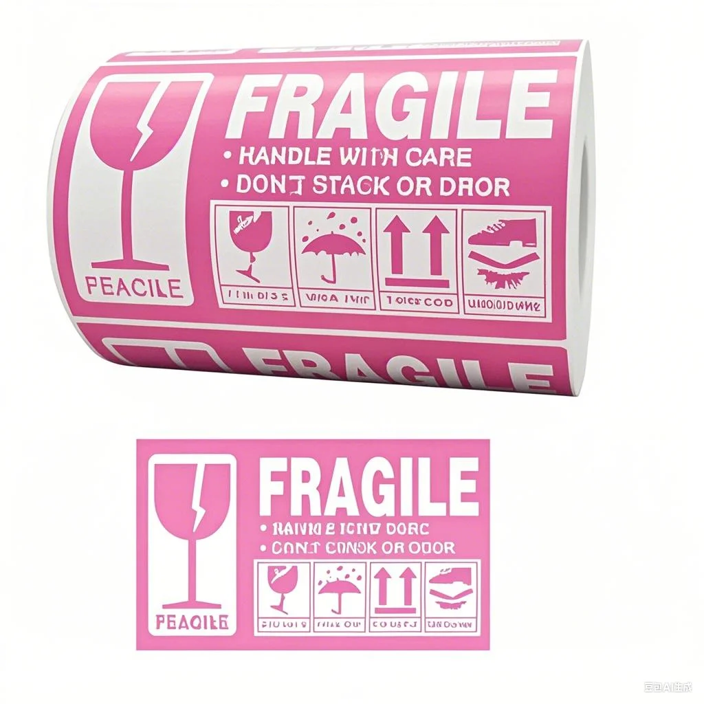500pcs Self-Adhesive Fragile Handle Care Stickers This Side up Warning Labels for Shipping & Delivery for Promotions details