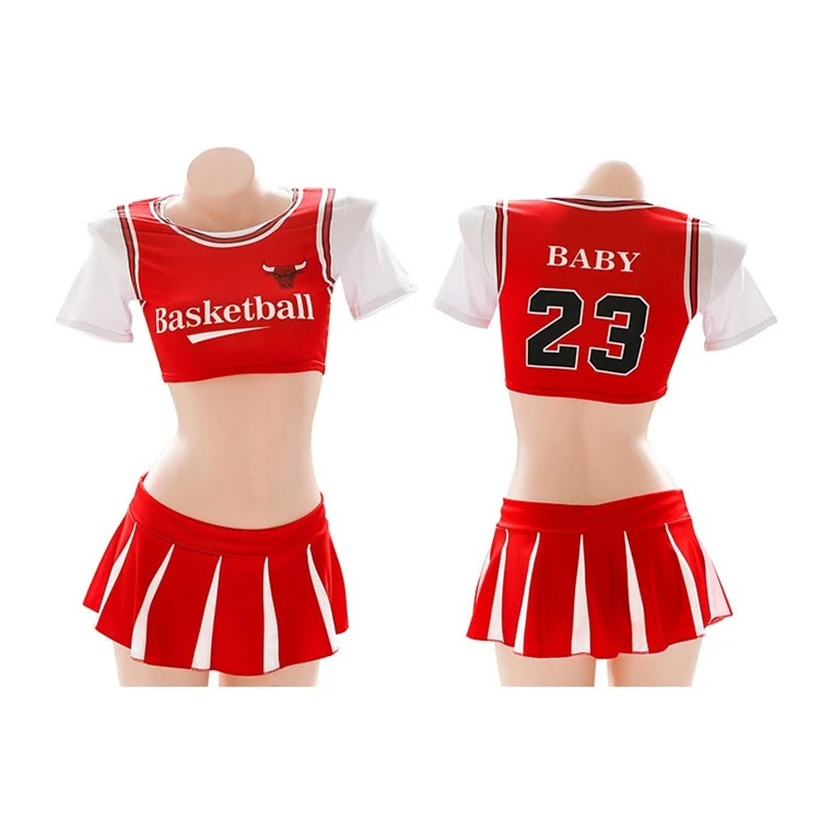 Stock Women Japanese School Girl Uniform Lingerie Cheerleader Costume