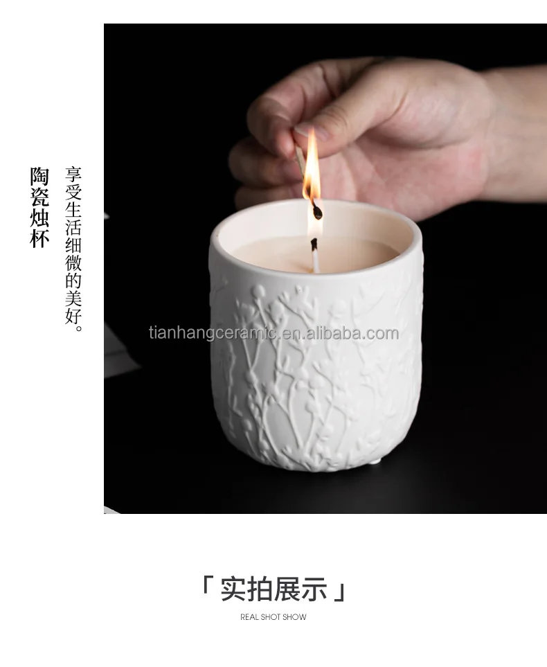 Wholesale Ceramic Candle Jar  Luxury Soy Wax Scented Candles box For Home Decoration Birthday.jpg