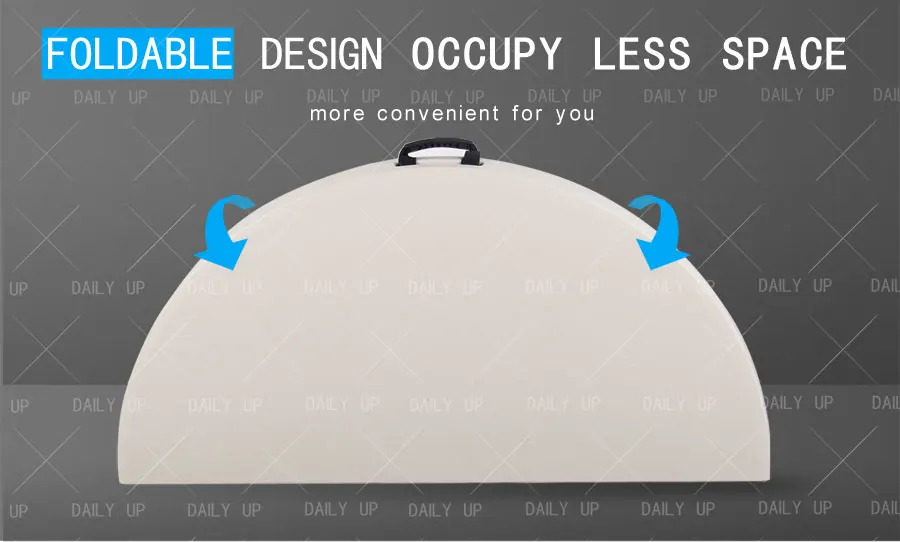 Banquet Folding Round Table For Sale Outdoor White Plastic 456ft Dining Round Table Designs Party Suitcase HDPE Wedding Table