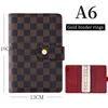 Raccoglitore A6 marrone + rosso + oro