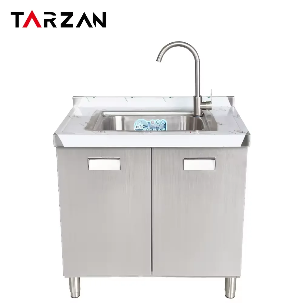 Commercial kitchen cabinet stainless steel storage cabinet stainless steel sinks kitchen factory