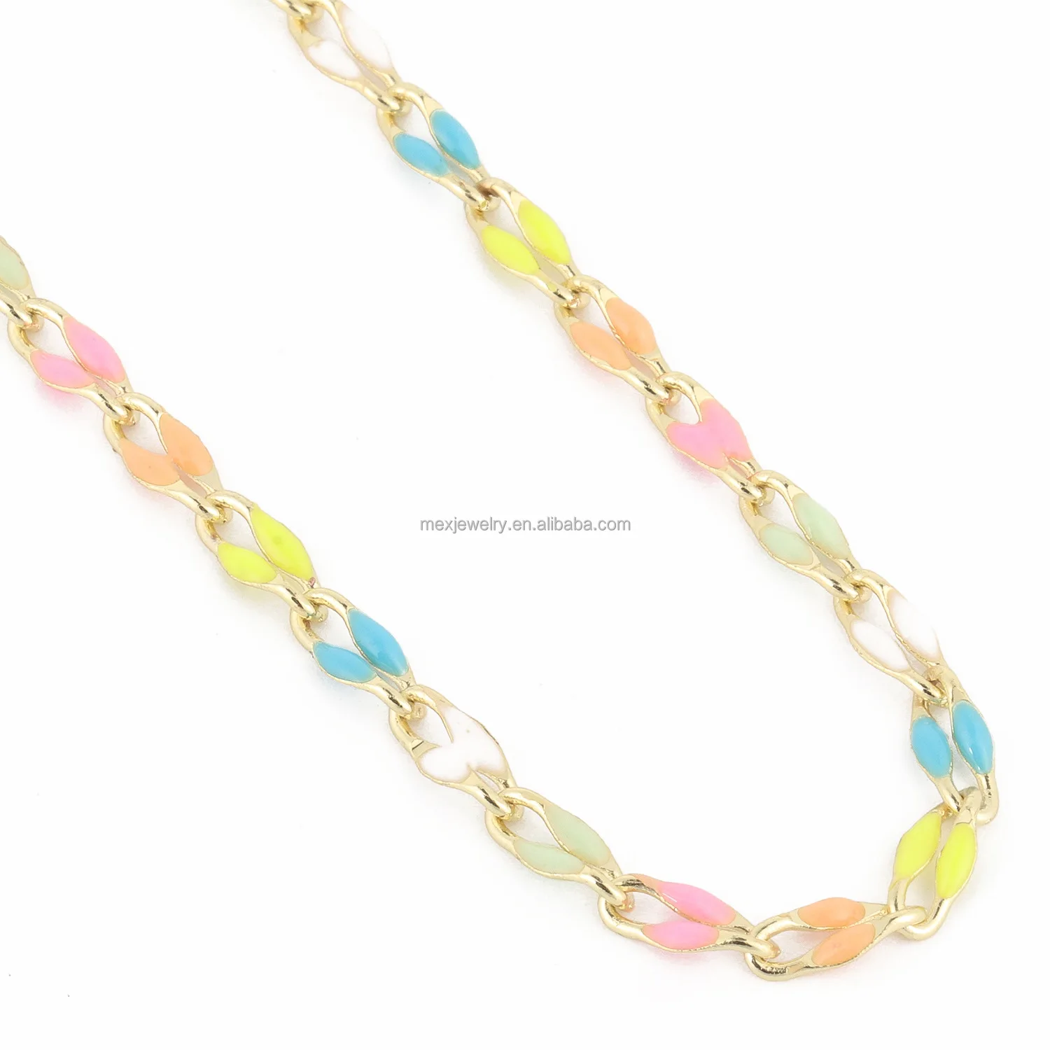 Custom Diy Jewelry Chains Lips Necklace Waterproof Gold Plated Coloured