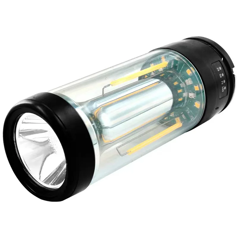 Mini Outdoor Camping Tent Lamp with Dual LED Light Source Magnetic Suction Warning Light for Camping