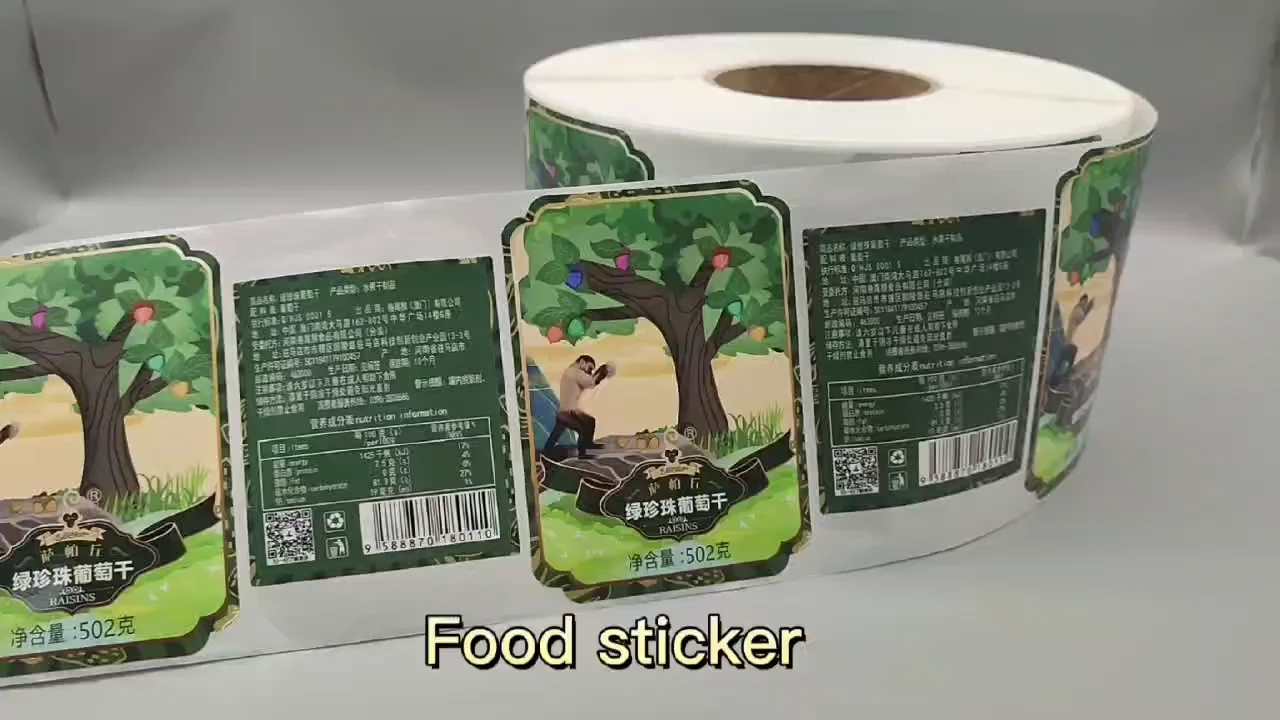Cosmetic Stickers Labels Logo Printing Embossing Food Labels Beer