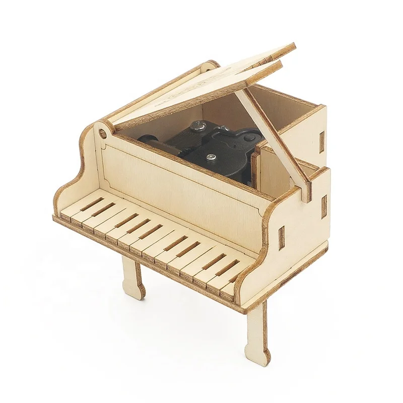 Simply Design Diy Science Toy STEM Education Wood Piano Music Box