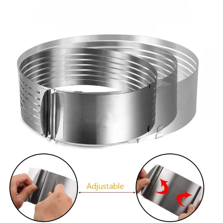 OEM Baking Tools Layers Stainless Steel Circular Round Cutting Adjustable Multilayer Mousse Cake Ring
