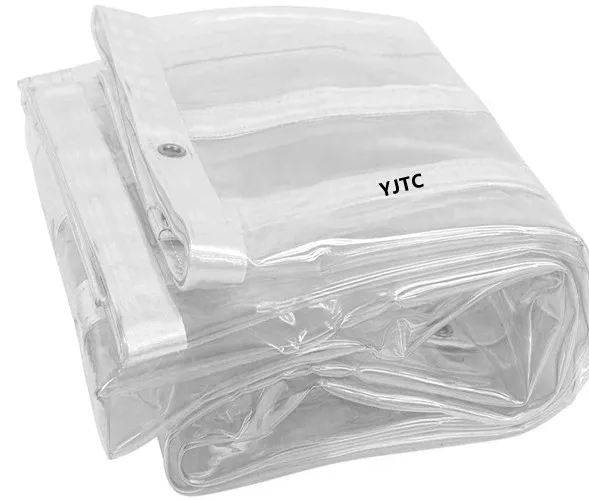 Outdoor Transparent Canvas clear Pvc Fabric Tarp Polyester Vinyl Tarp