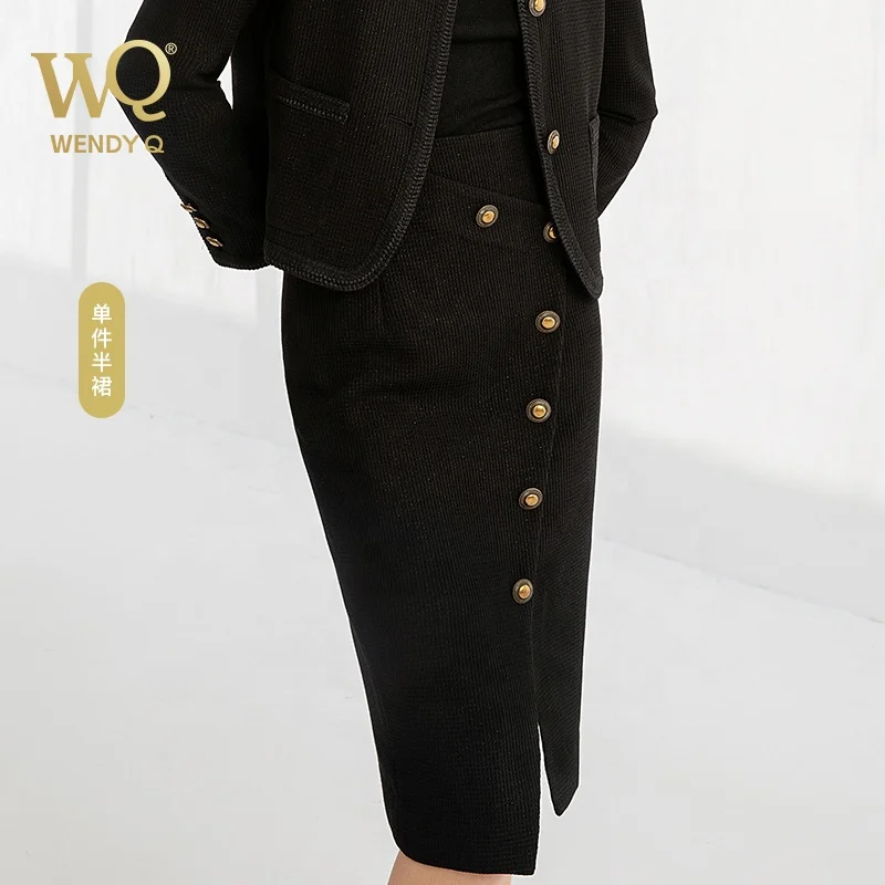 2024 New Product Korean Style Autumn and Winter High End Elegant Business Debutante Tweed Two-piece Dress Suit for Women