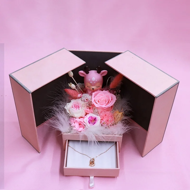 Hot Sale Wholesale Custom Paper Flower Box Packing for Rose Gift Box