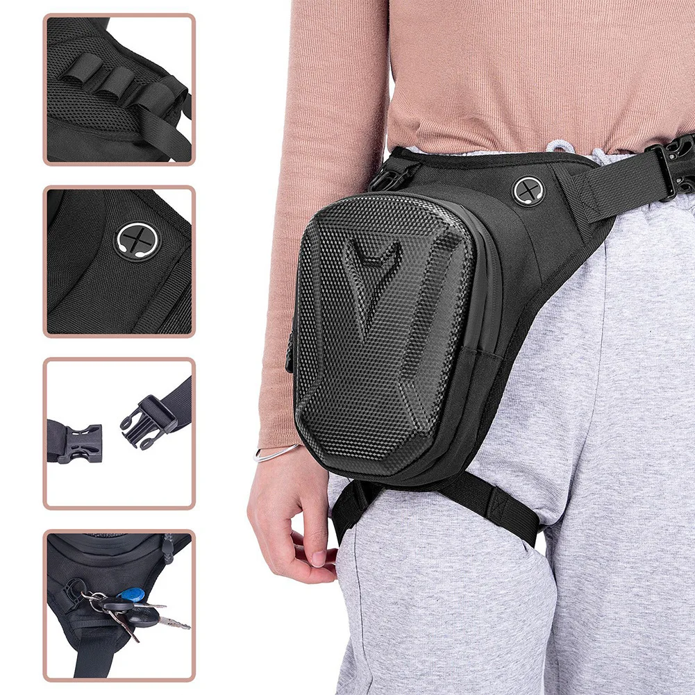 EVA Riding Bag Pack Waterproof Tactical Leg Pouch Men's Riding Motorcycle Locomotive Ride Waist Leg Bag Bicycle Riding Leg Bag