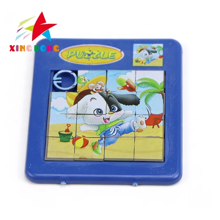 Educational Toy Custom Plastic sliding puzzle moving plastic puzzle diy toy multi models kids toys wholesale