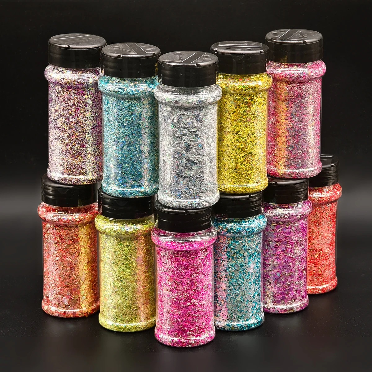 product top selling 2oz shaker shift bubble glitter color changing chunky mix glitter-5