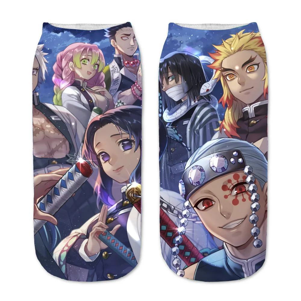 Anime Cartoon Demon Slayer Meias Curtas, Meia Bonito Tornozelo, Moda  Colorida Apertada, Cosplay Casual, Presente Casal, Amigo