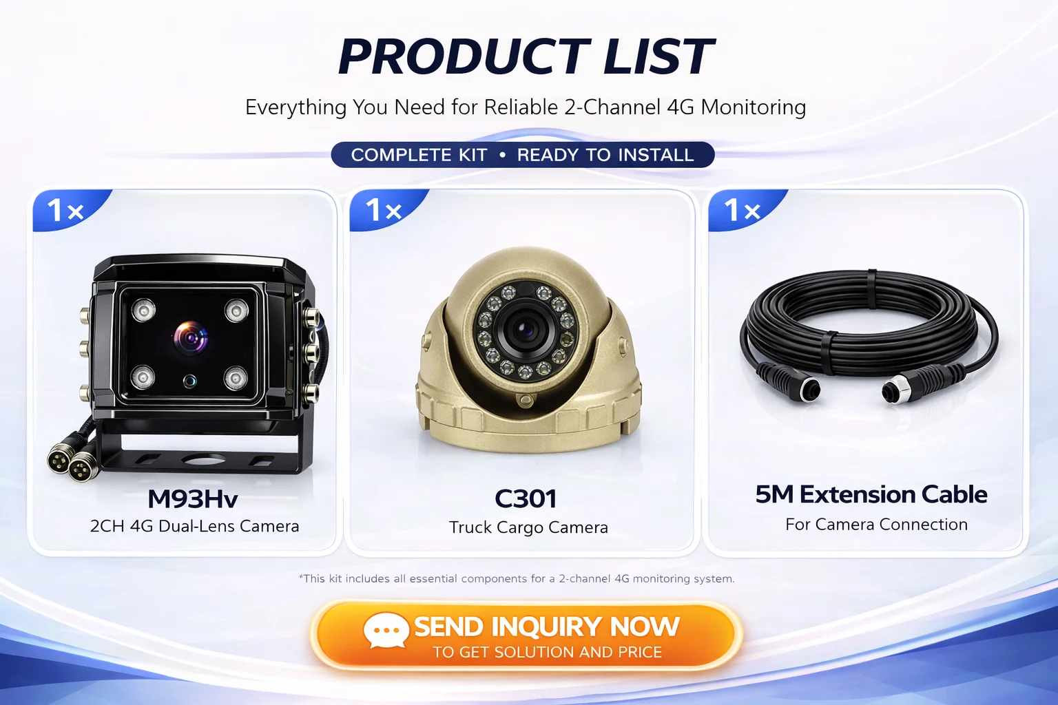 product 2ch 4g gps truck camera system 1080p tf card mobile dvr night vision waterproof dual camera 2 channel truck management camera-4