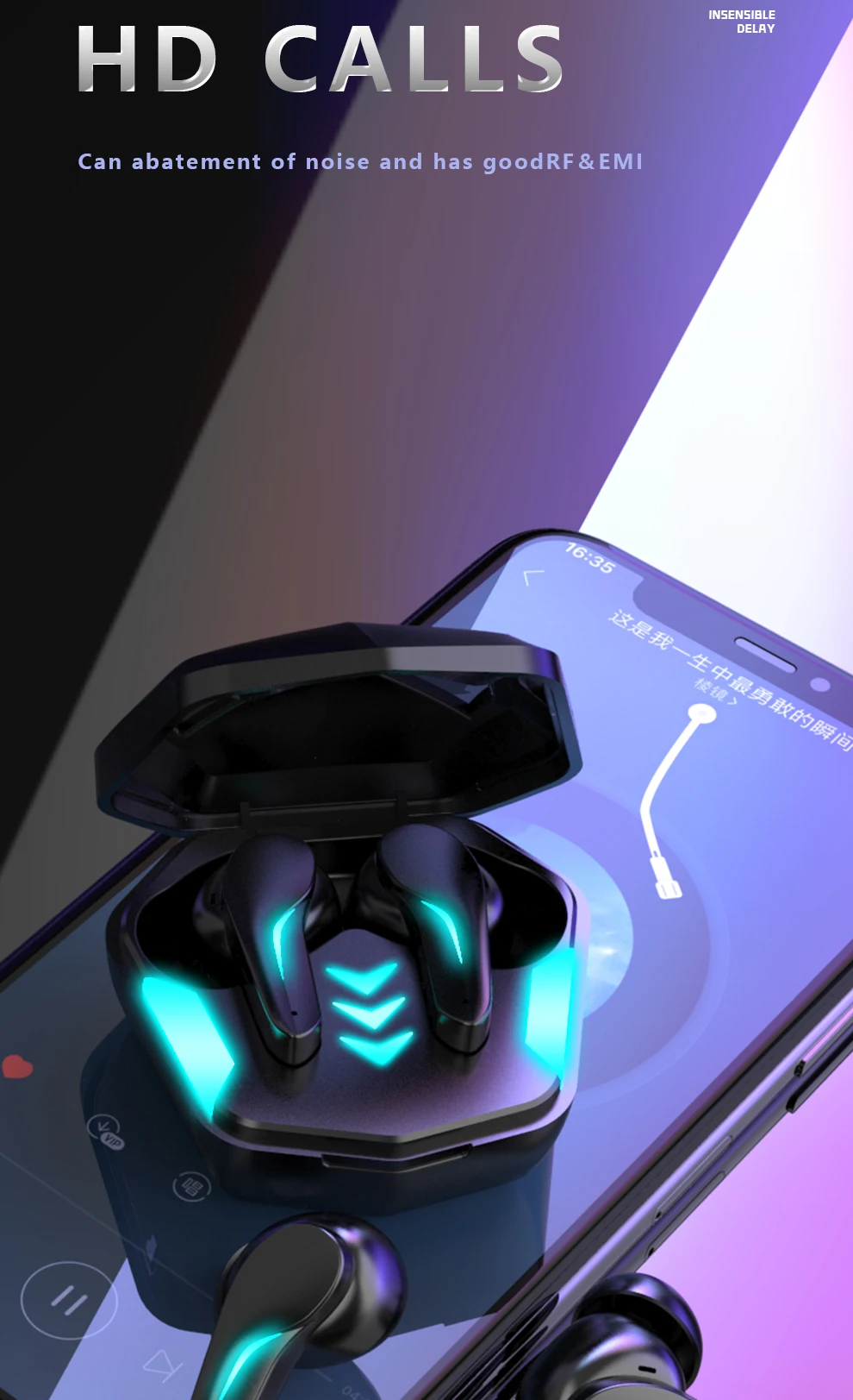 Hot Sales MD188 Gaming Headset Mini Low Latency TWS Noise Cancelling Game Music Earphones Headphones in Ear Earbuds - ANKUX.COM