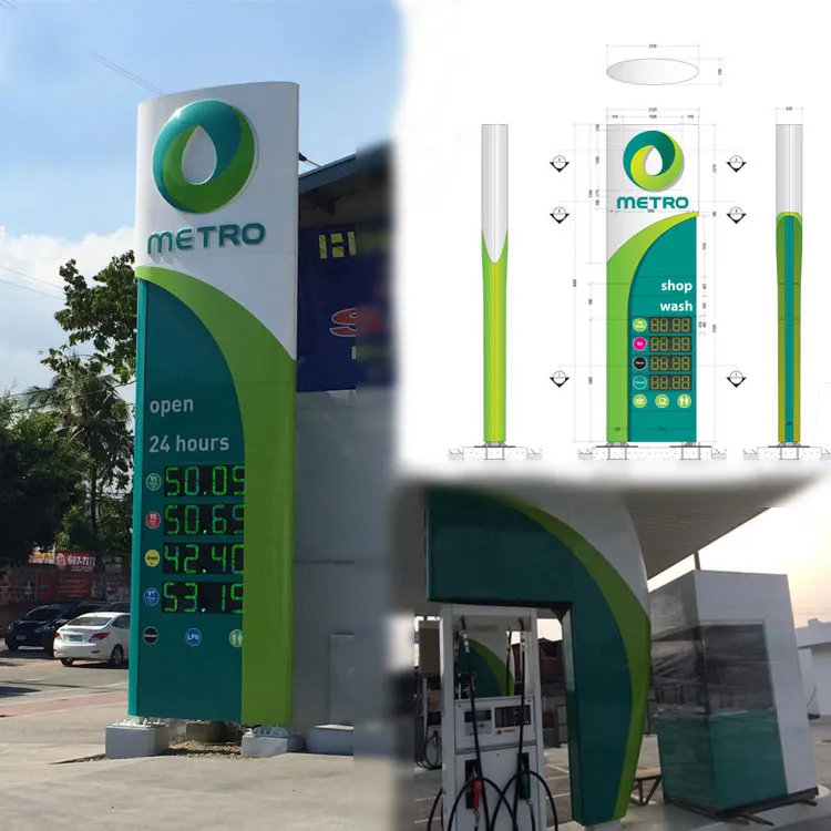 ガソリンスタンド用ガスサイン燃料ディスペンサーLED価格ステーション