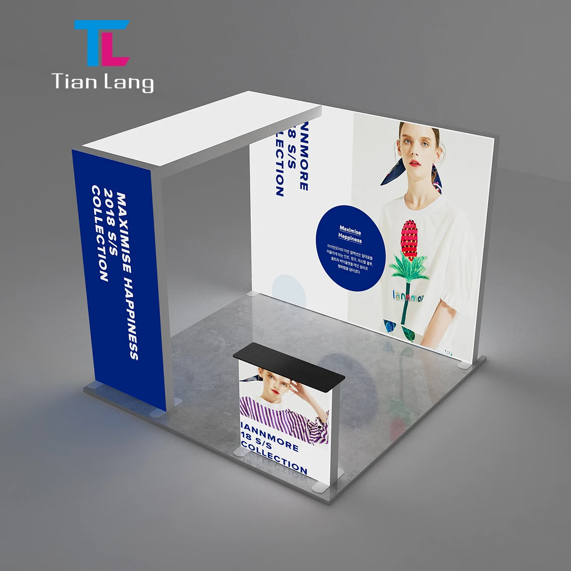 Show Booth Light Box Trade Show Booth Display 10x10 Modern Trade Show Easy Assemble Aluminium Exhibit Booth