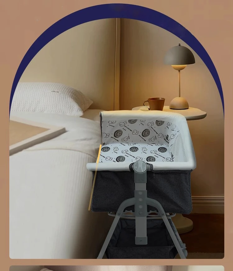 Wholesale Adjustable Bedside Baby Crib Bed,Designer Portable Baby Cot