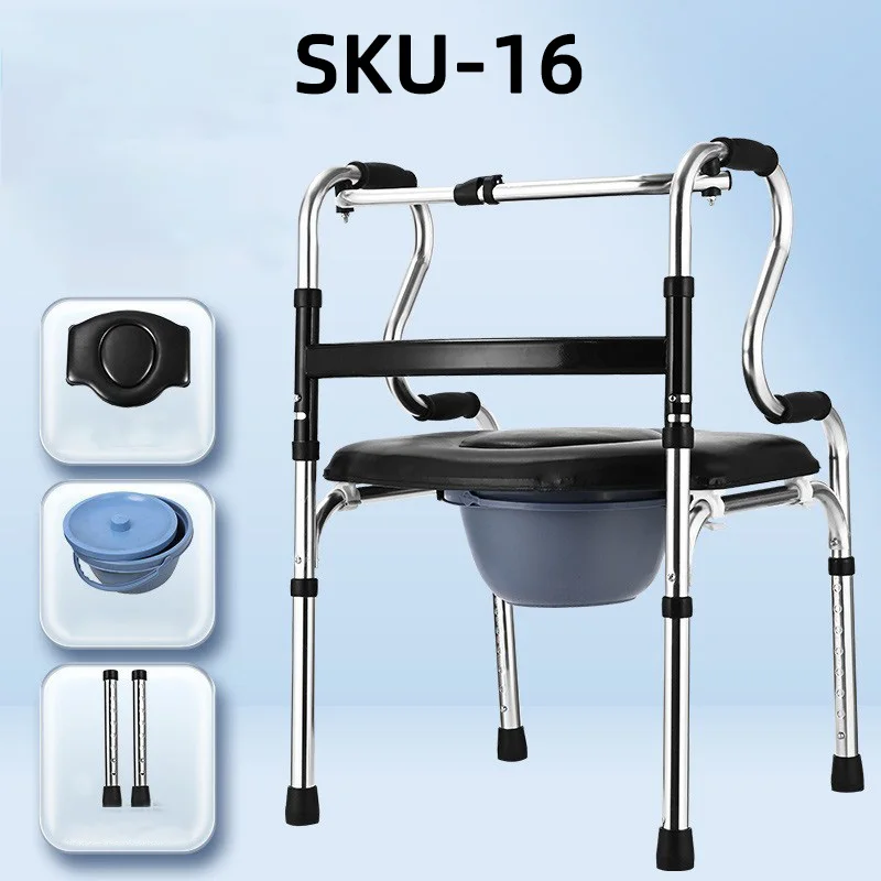 Factory Direct Sale Foldable Aluminum Alloy Walker with Wheels Walking Aids for the Disabled Direct From the Source details