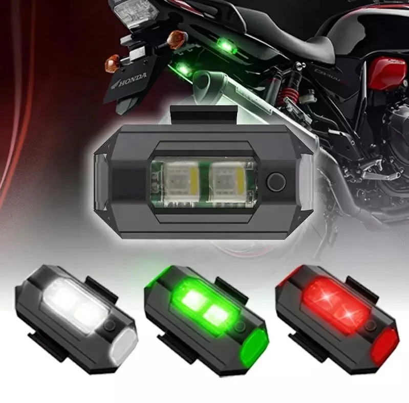Pack De 2 Luces Estroboscópicas LED De 7 Colores Para Drones Y Bicicletas, USB Recargable, Anticolisión Y Resistentes Al Agua, Visibilidad De Hasta 3 Millas