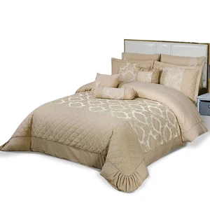 KOSMOS Luxury Bed Linen Jacquard king Size Quilted Bed Comforter Sets Bedding