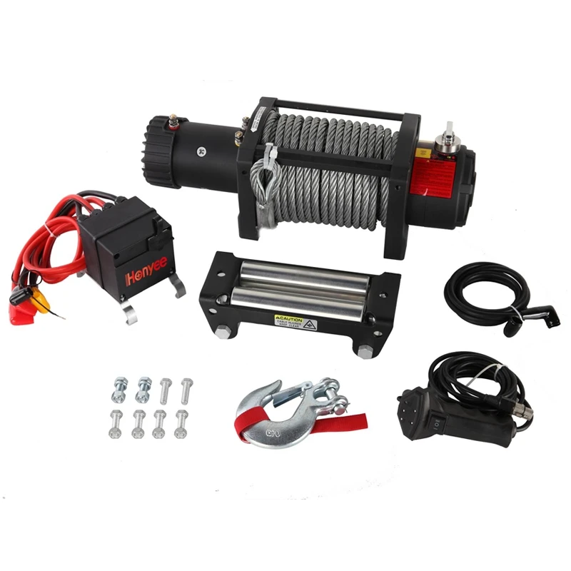 Treuil Electr Machine Boat Winch Recovery For 4x4 Offroad Truck Trailer 12000lbs 13500lbs 5t