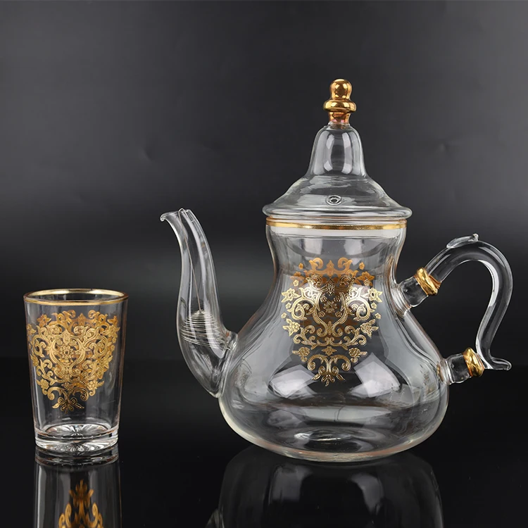 Großhandel Glaswaren Glas-wasser-set Lebensmittelechtes Nordisches Trinkgeschirr Krug-set Mit Deckel Teekanne Und Teetasse