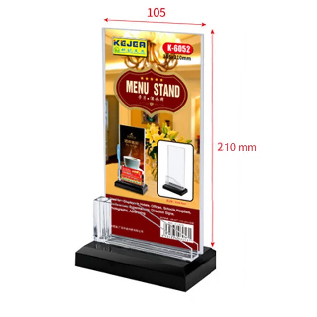 Популярная Прямая поставка с завода практичная подставка для меню основанием держатель знаков A6 вставка карт Настольный